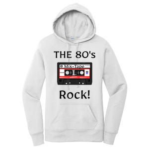 The 80's Rock ! Cassette Tape Black Print Gift Women's Pullover Hoodie