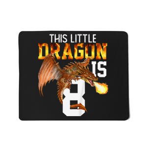 Turning 8 Year Old Birthday Gift Dragon 8th Bday Mousepad