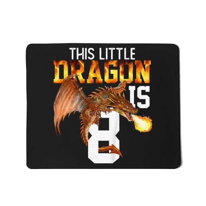 Turning 8 Year Old Birthday Gift Dragon 8th Bday Mousepad