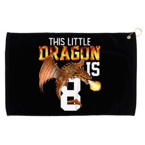 Turning 8 Year Old Birthday Gift Dragon 8th Bday Grommeted Golf Towel