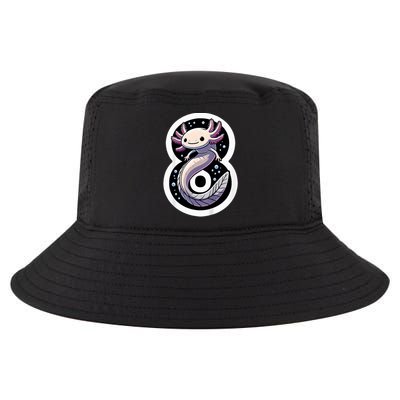 Turning 8 Years Old Axolotl Birthday Party 8th Boy Bday Girl Cool Comfort Performance Bucket Hat