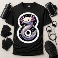 Turning 8 Years Old Axolotl Birthday Party 8th Boy Bday Girl Cooling Performance Crew T-Shirt