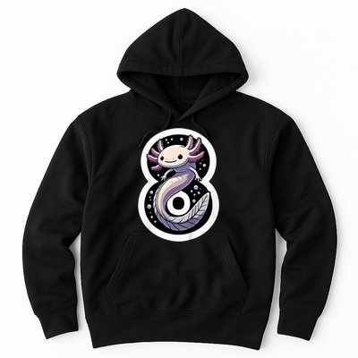Turning 8 Years Old Axolotl Birthday Party 8th Boy Bday Girl Hoodie