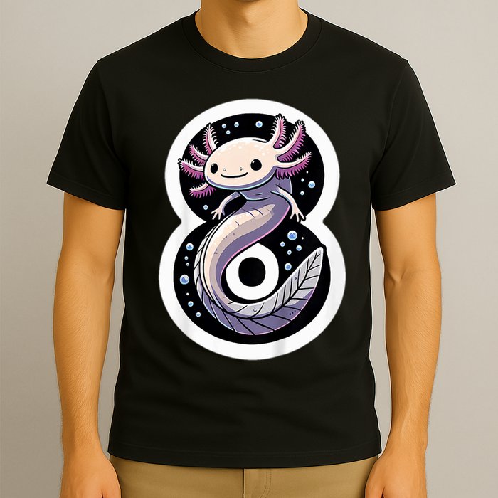 Turning 8 Years Old Axolotl Birthday Party 8th Boy Bday Girl T-Shirt