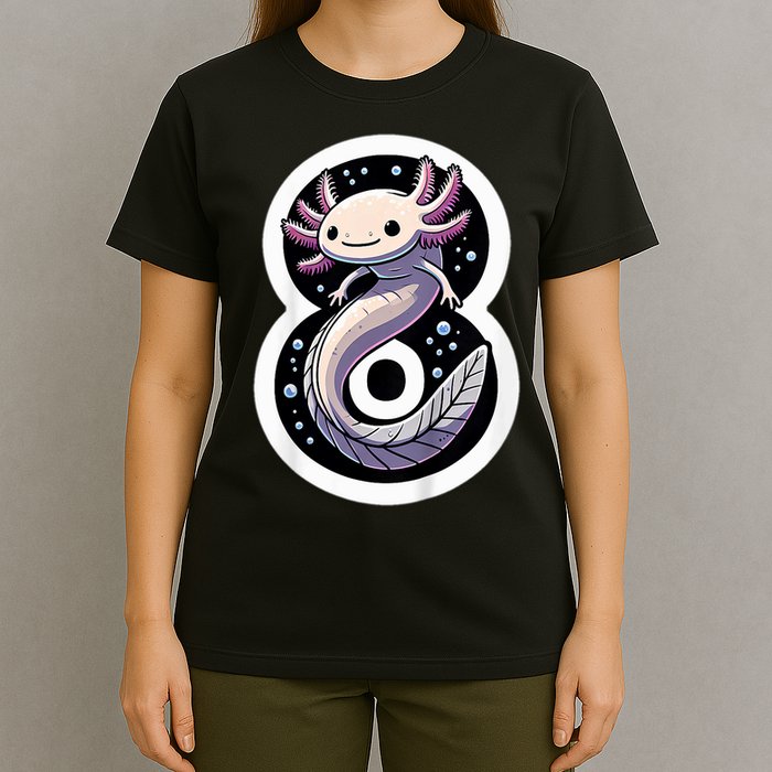 Turning 8 Years Old Axolotl Birthday Party 8th Boy Bday Girl T-Shirt