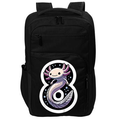 Turning 8 Years Old Axolotl Birthday Party 8th Boy Bday Girl Impact Tech Backpack