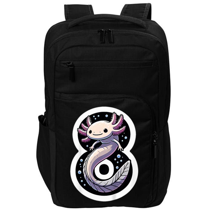 Turning 8 Years Old Axolotl Birthday Party 8th Boy Bday Girl Impact Tech Backpack