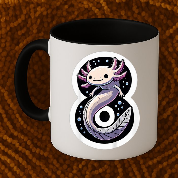 Turning 8 Years Old Axolotl Birthday Party 8th Boy Bday Girl Mug
