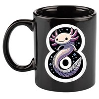 Turning 8 Years Old Axolotl Birthday Party 8th Boy Bday Girl 11oz C Handle Ceramic Mug