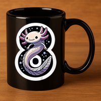 Turning 8 Years Old Axolotl Birthday Party 8th Boy Bday Girl 11oz C Handle Ceramic Mug