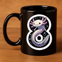 Turning 8 Years Old Axolotl Birthday Party 8th Boy Bday Girl 11oz C Handle Ceramic Mug