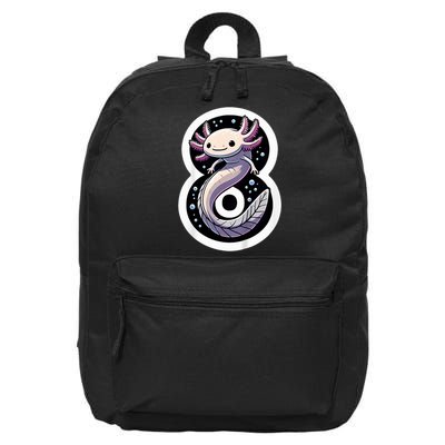 Turning 8 Years Old Axolotl Birthday Party 8th Boy Bday Girl 16 in Basic Backpack