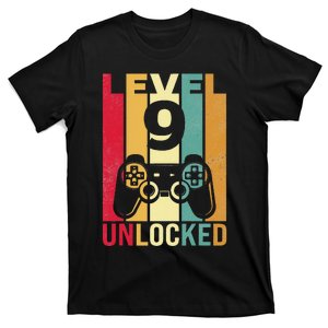 Ten 9yr 9 Birthday Son Funny Gamer 9th Years Old T-Shirt