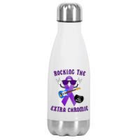 Trisomy 9 Awareness Day Rocking The Extra Chromie Chromosome Stainless Steel Insulated Water Bottle