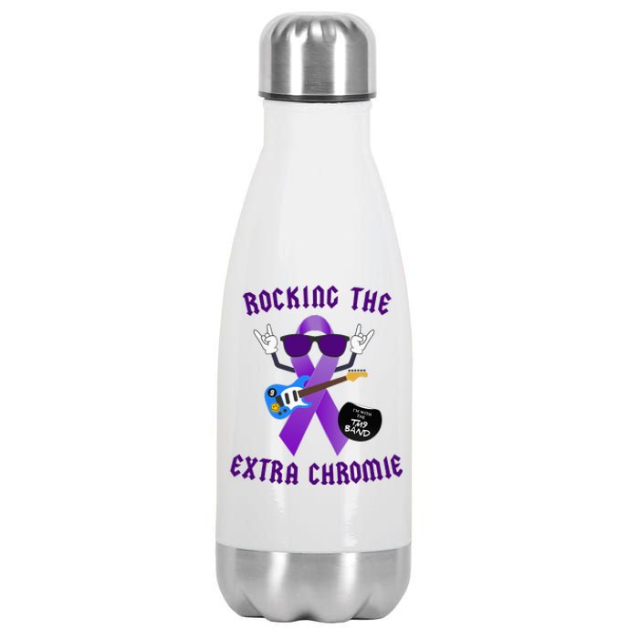 Trisomy 9 Awareness Day Rocking The Extra Chromie Chromosome Stainless Steel Insulated Water Bottle