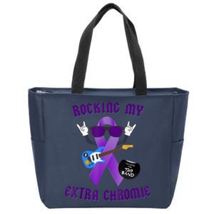 Trisomy 9 Awareness Day Rocking My Extra Chromie Chromosome Zip Tote Bag