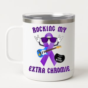 Trisomy 9 Awareness Day Rocking My Extra Chromie Chromosome 12 oz Stainless Steel Tumbler Cup