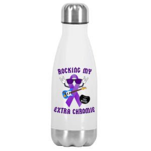 Trisomy 9 Awareness Day Rocking My Extra Chromie Chromosome Stainless Steel Insulated Water Bottle