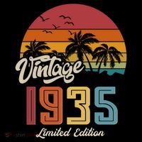 Tropical 90th Birthday Vintage 1935 Limited Edition Baby Bodysuit
