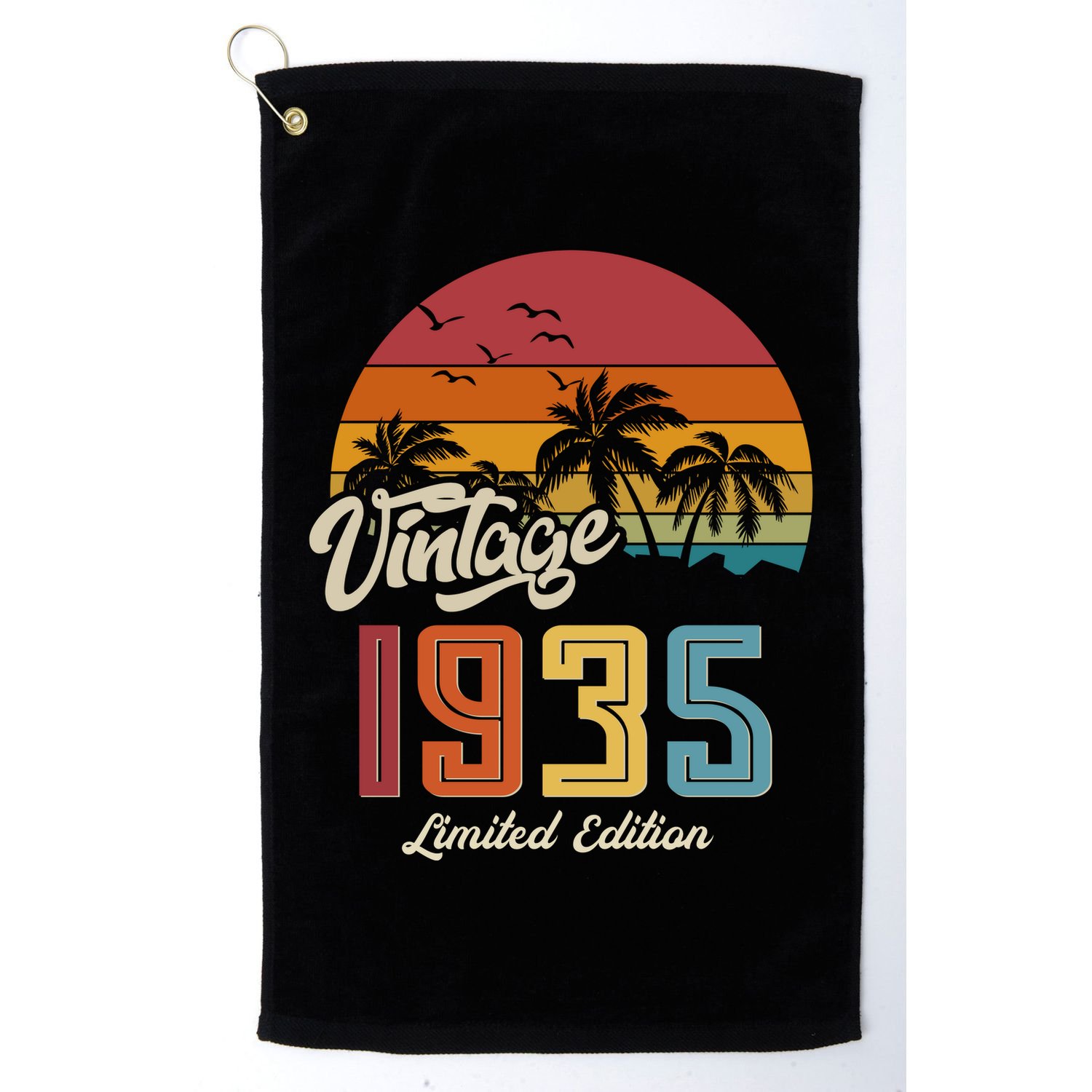 Tropical 90th Birthday Vintage 1935 Limited Edition Golf Towel