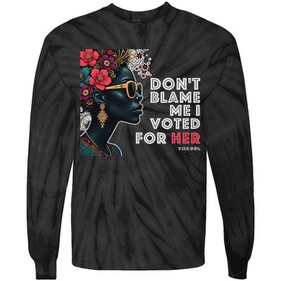 The 92 Percent – DonT Blame Me I Voted For Her Black Women Tie-Dye Long Sleeve Shirt