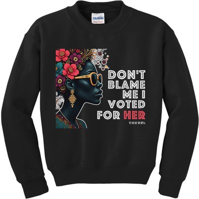 The 92 Percent – DonT Blame Me I Voted For Her Black Women Kids Sweatshirt