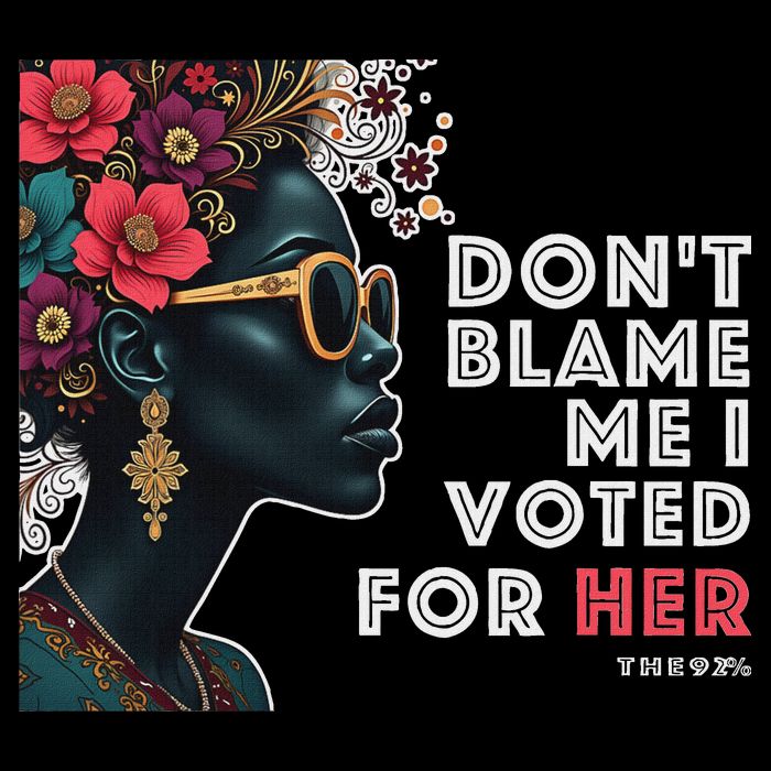 The 92 Percent – DonT Blame Me I Voted For Her Black Women Zip Tote Bag