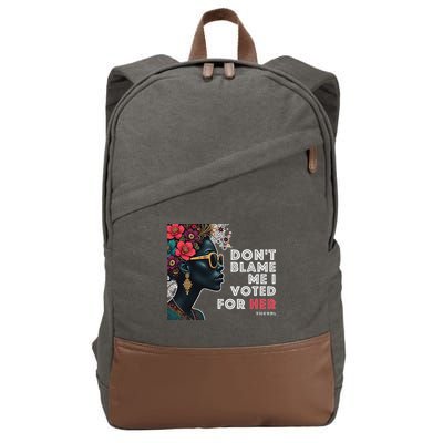 The 92 Percent – DonT Blame Me I Voted For Her Black Women Cotton Canvas Backpack