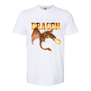 Turning 9 Year Old Birthday Gift Dragon 9th Bday Premium Softstyle CVC T-Shirt