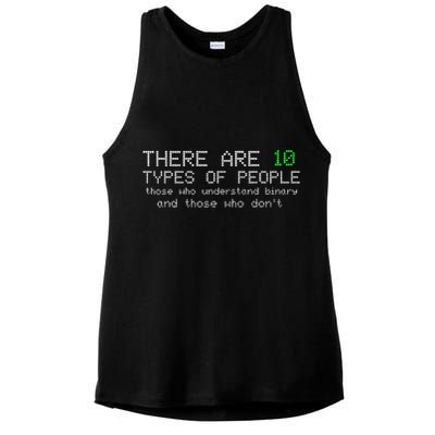 There Are 10 Types Of People Binary Funny Computer Nerd Gift Ladies PosiCharge Tri-Blend Wicking Tank