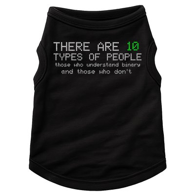 There Are 10 Types Of People Binary Funny Computer Nerd Gift Doggie Tank