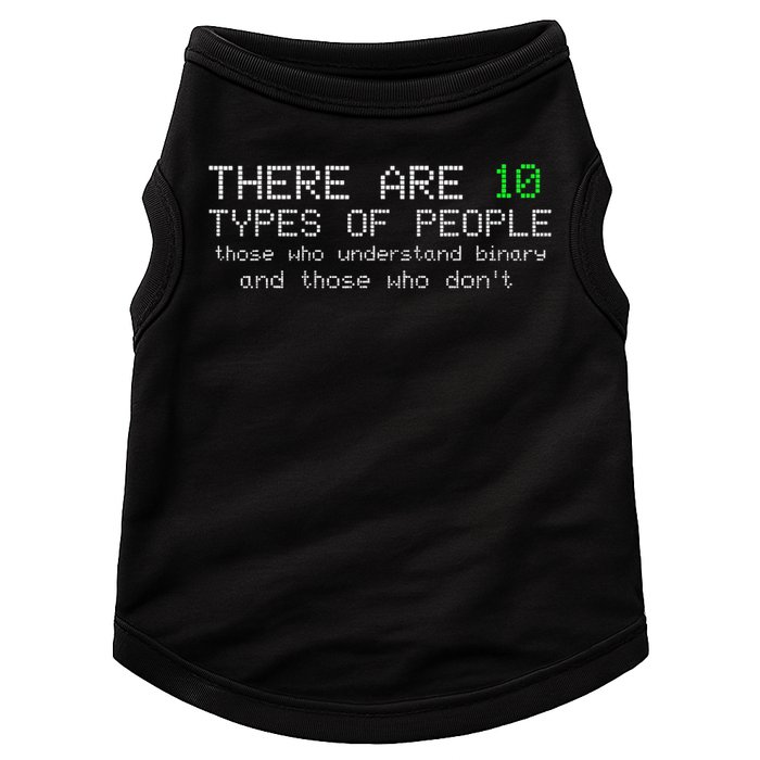 There Are 10 Types Of People Binary Funny Computer Nerd Gift Doggie Tank