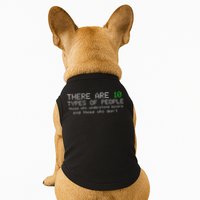 There Are 10 Types Of People Binary Funny Computer Nerd Gift Doggie Tank