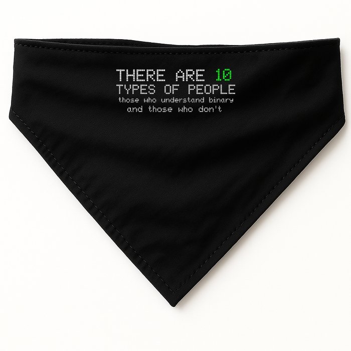 There Are 10 Types Of People Binary Funny Computer Nerd Gift USA-Made Doggie Bandana