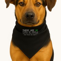 There Are 10 Types Of People Binary Funny Computer Nerd Gift USA-Made Doggie Bandana