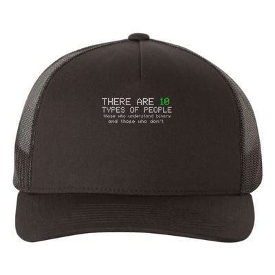 There Are 10 Types Of People Binary Funny Computer Nerd Gift Yupoong Adult 5-Panel Trucker Hat