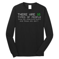 There Are 10 Types Of People Binary Funny Computer Nerd Gift Long Sleeve Shirt