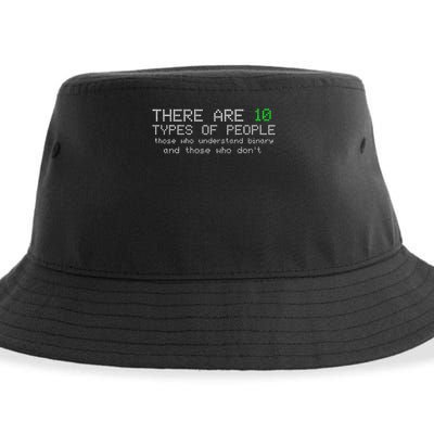 There Are 10 Types Of People Binary Funny Computer Nerd Gift Sustainable Bucket Hat