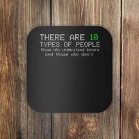 There Are 10 Types Of People Binary Funny Computer Nerd Gift Coaster