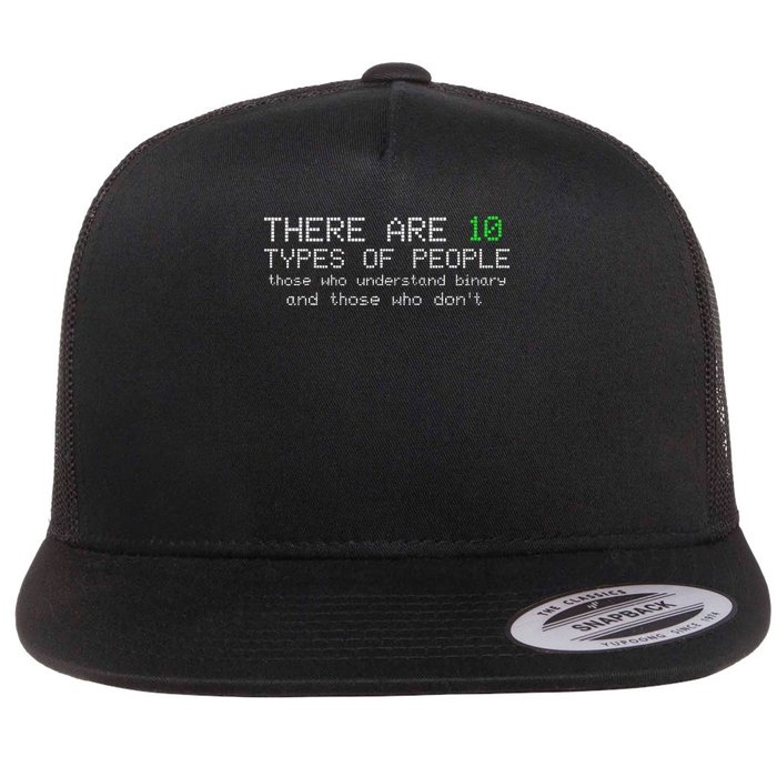 There Are 10 Types Of People Binary Funny Computer Nerd Gift Flatbill Hat