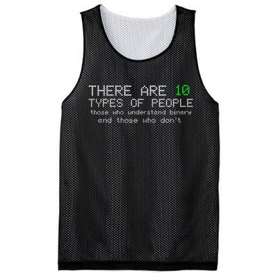 There Are 10 Types Of People Binary Funny Computer Nerd Gift Mesh Reversible Basketball Jersey Tank