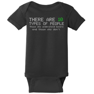 There Are 10 Types Of People Binary Funny Computer Nerd Gift Baby Bodysuit