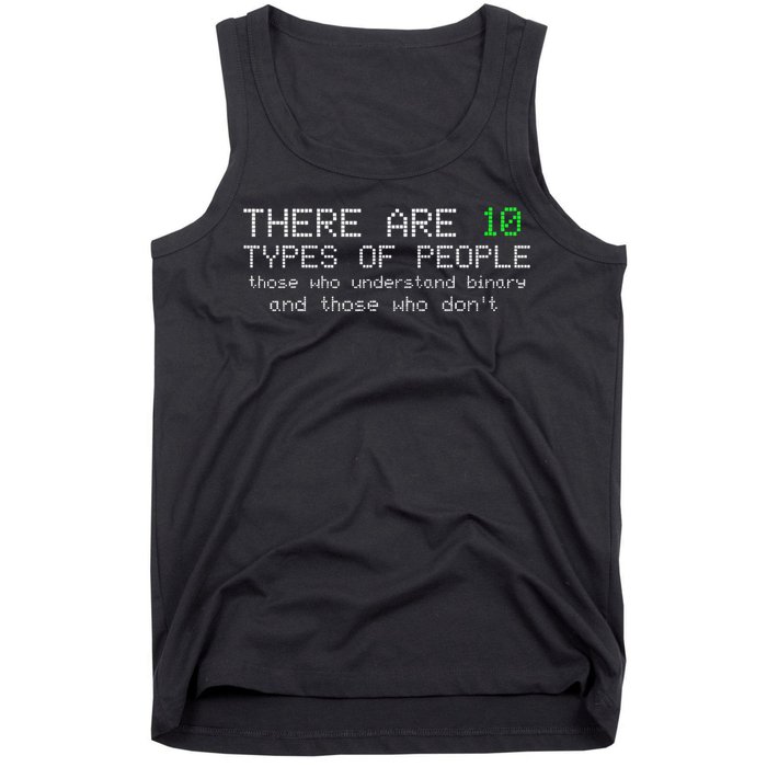 There Are 10 Types Of People Binary Funny Computer Nerd Gift Tank Top