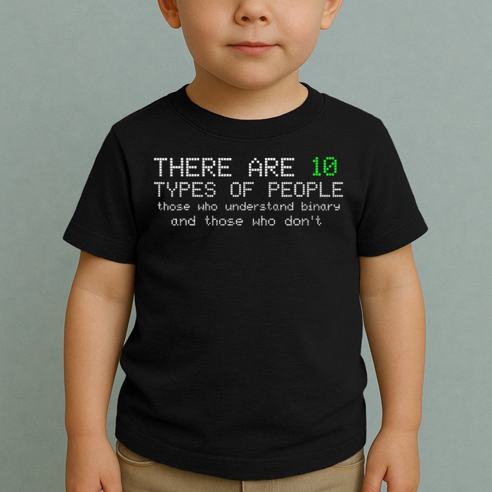 There Are 10 Types Of People Binary Funny Computer Nerd Gift Toddler T-Shirt