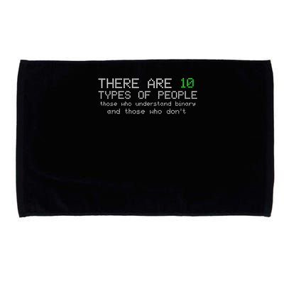 There Are 10 Types Of People Binary Funny Computer Nerd Gift Microfiber Hand Towel