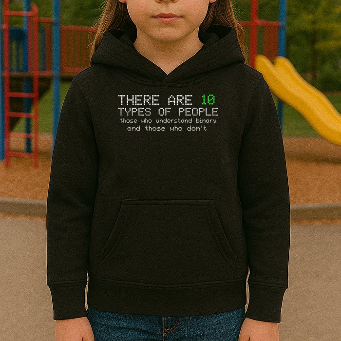 There Are 10 Types Of People Binary Funny Computer Nerd Gift Kids Hoodie