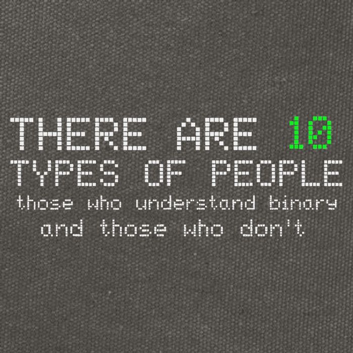 There Are 10 Types Of People Binary Funny Computer Nerd Gift Cotton Canvas Backpack