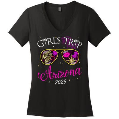 Trip Arizona 2025 Vacation Weekend Birthday Squad Premium Gift Women's V-Neck T-Shirt