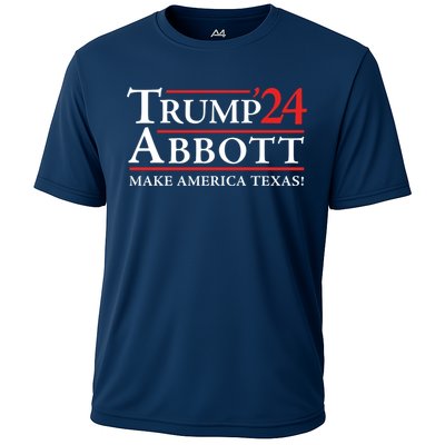 Trump Abbott 2024 Texas Governor Funny Election Cooling Performance Crew T-Shirt