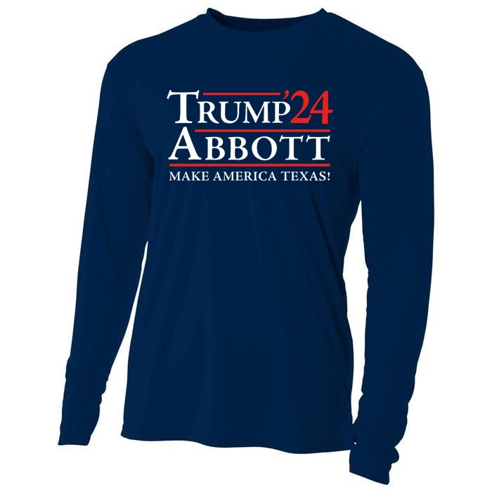 Trump Abbott 2024 Texas Governor Funny Election Cooling Performance Long Sleeve Crew